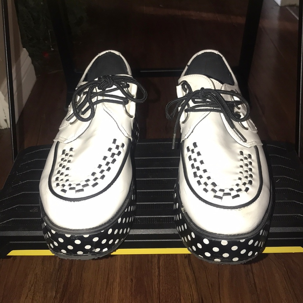 White Leather Creepers